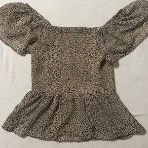 Woman’s Large Cheetah Shirt Blouse